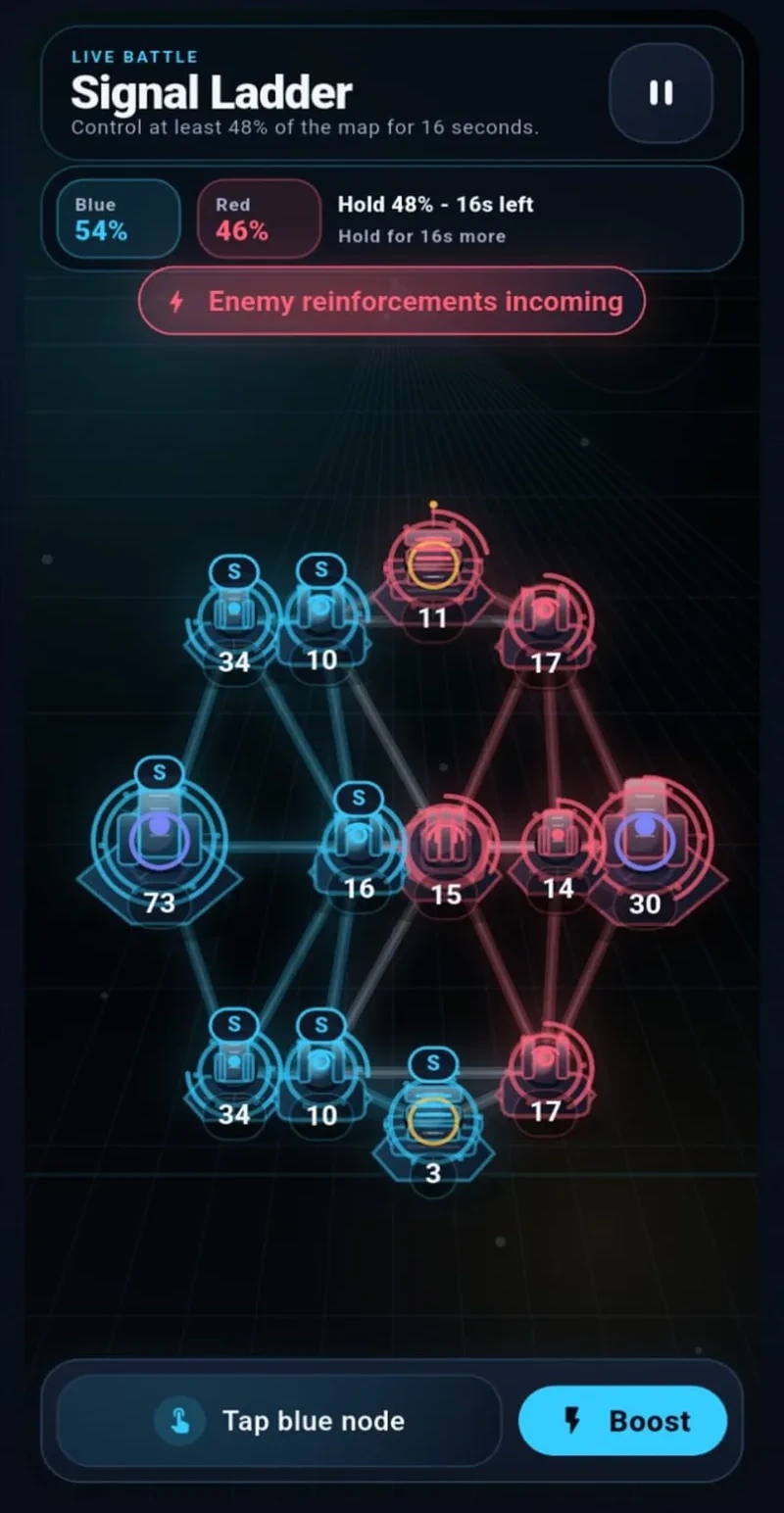 Signal Rift: Cyber Nodes actual app interface