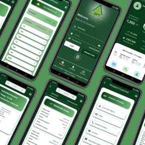 Purple App Phone Mockup Sales Marketing Presentation